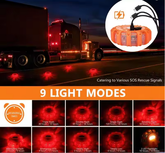 AutoPocketGear™ USB Rechargeable Warning Light LED